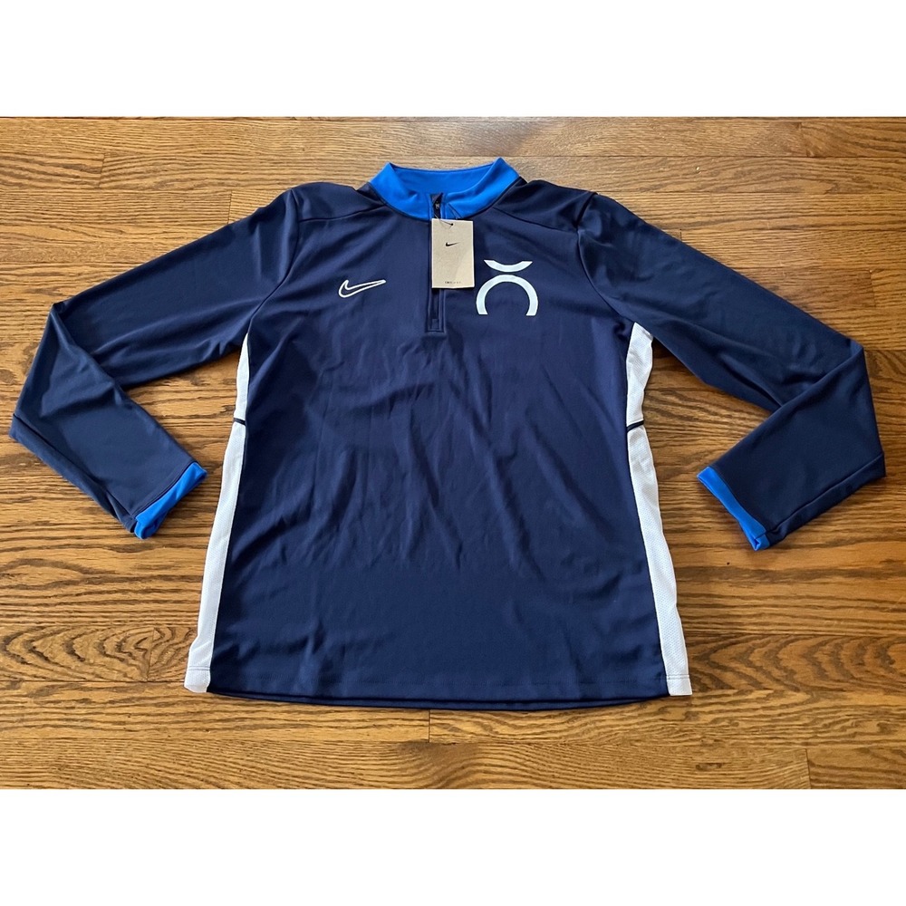 Nike Dri-FIT Womens Soccer Academy Training Quarter Zip Top Navy Blue FZ9770-410